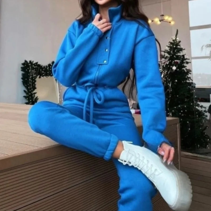 Cozy Casual Sweatsuit Jumpsuit