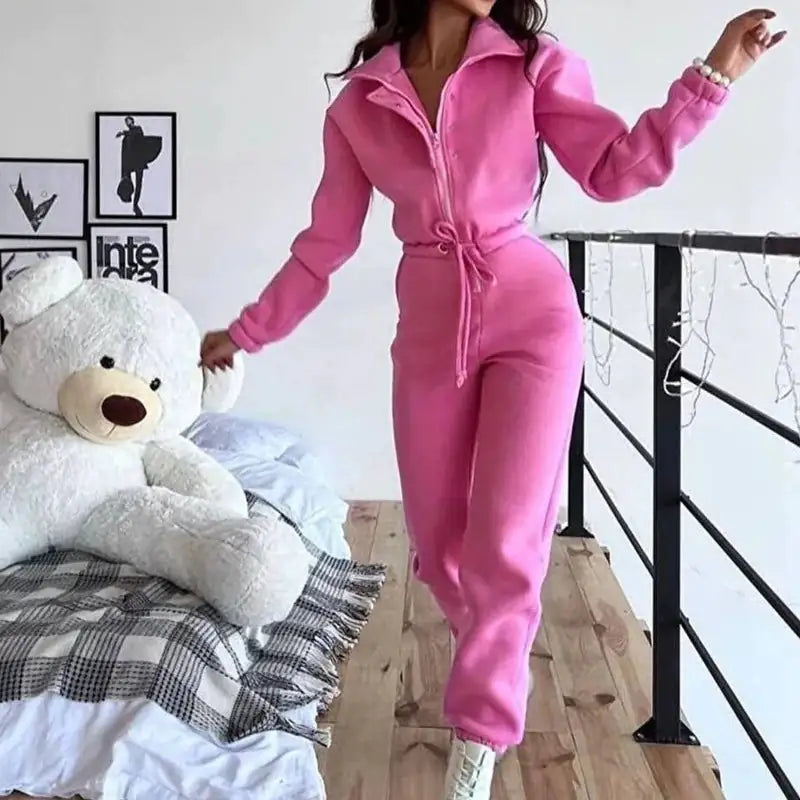 Cozy Casual Sweatsuit Jumpsuit