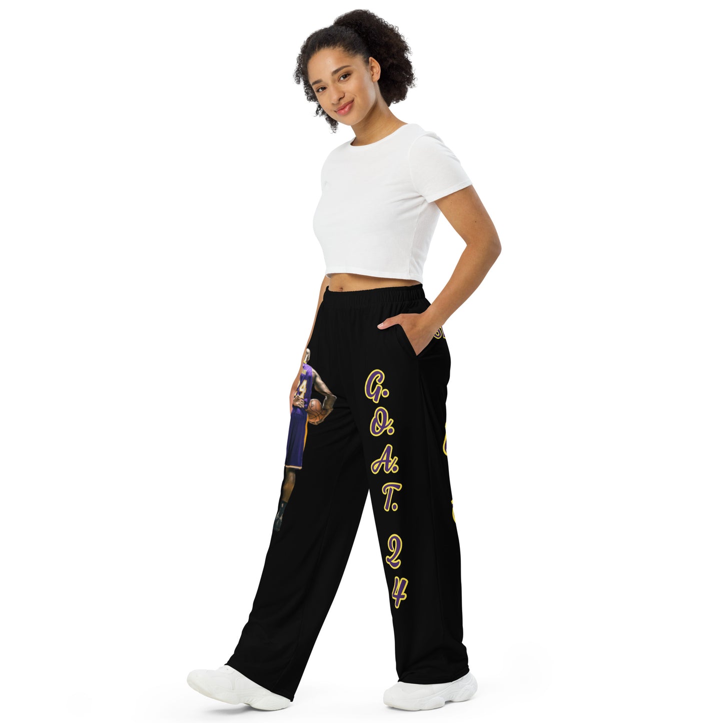 Black mamba All-over print unisex wide-leg pants