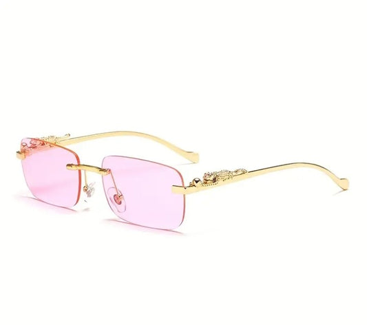 Rimless square fashion glasses